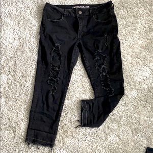 American Eagle Ripped Crop Jeggings